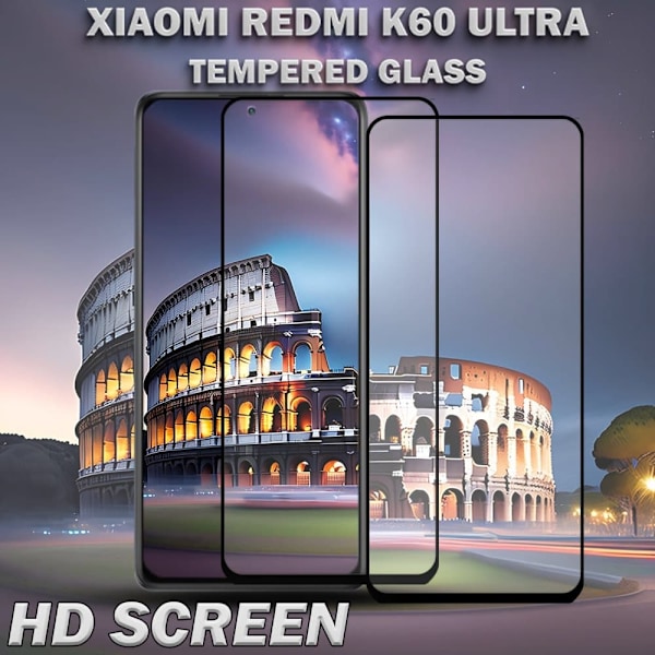 2-Pack XIAOMI REDMI K60 ULTRA Näytönsuoja - Karkaistu Lasi 9H - Super laatu 3D