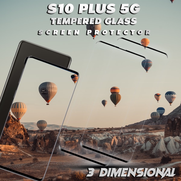 2-Pack Samsung Galaxy S10 Plus 5G - Härdat Glas 9H – 3D Skärmskydd - Super kvalitet