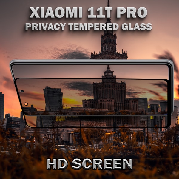 1-Pack Privacy Skärmskydd For Xiaomi 11T Pro - Härdat Glas 9H - Super Kvalitet 3D
