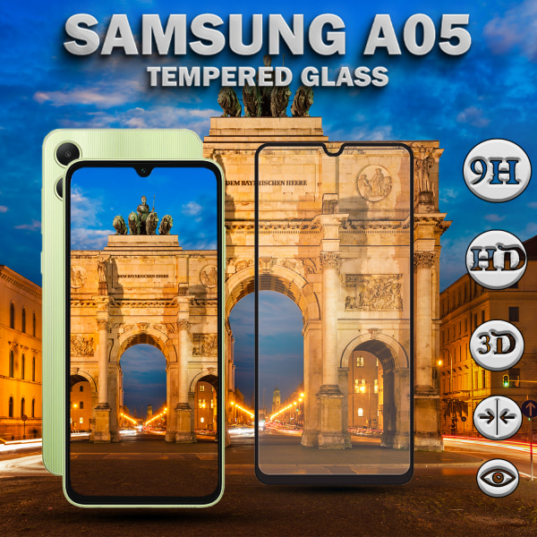 Samsung Galaxy A05 - Härdat Glas 9H - Super Kvalitet 3D Skärmskydd