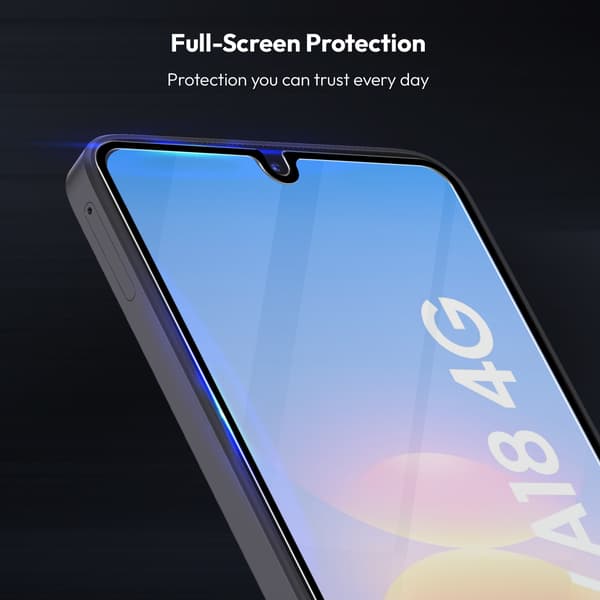2-Pack Samsung A18 Skärmskydd & 2-Pack linsskydd - Härdat Glas 9H - Super kvalitet 3D