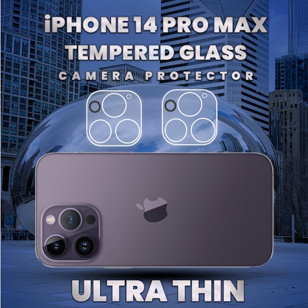 2-Pack iPhone 14 Pro Max Linsskydd - 9H Härdat glas - Super kvalitet 3D Linsskydd