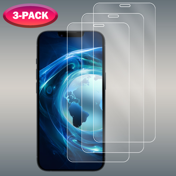 3-Pack iPhone XR - Härdat Glass 9H - Top Kvalitet - 100% Full transparens
