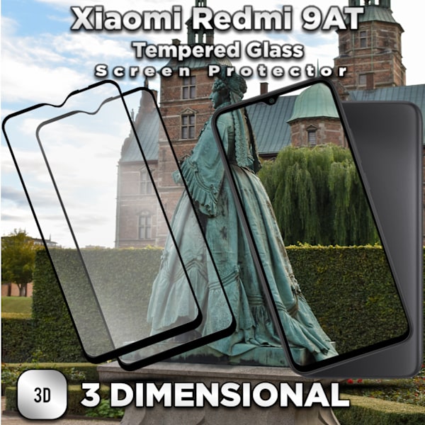 2 Pack Xiaomi Redmi 9AT - Härdat Glas 9H - Super kvalitet 3D Skärmskydd