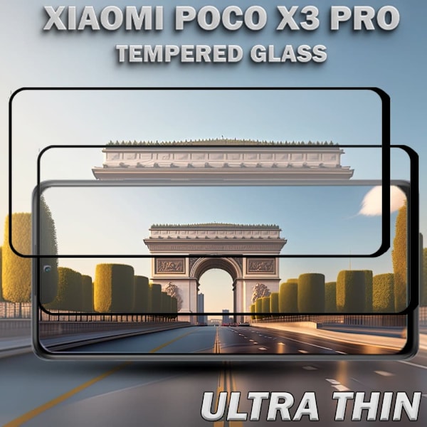 2-Pack XIAOMI POCO X3 PRO Skärmskydd - Härdat Glas 9H - Super kvalitet 3D