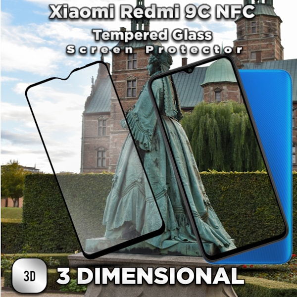 1-Pack XIAOMI REDMI 9C NFC Skærmbeskyttelse - Hærdet Glas 9H - Super kvalitet 3D