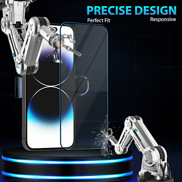 1-Pack ‏‏Iphone 14 Pro Skærmbeskyttelse & 1-Pack linsebeskyttelse - Hærdet Glas 9H - Super kvalitet 3D