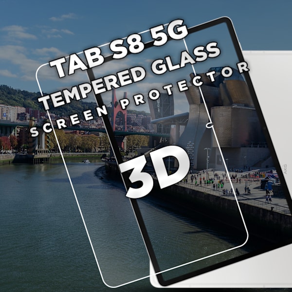 1-Pack SAMSUNG GALAXY TAB S8 Näytönsuoja - Karkaistu Lasi 9H - Super laatu 3D