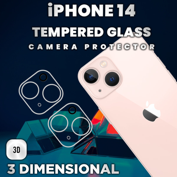 2-Pack Iphone 14 Linsskydd - 9H Härdat Glas- Super 3D Linsskydd
