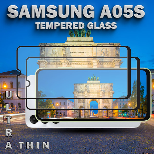 2-Pack SAMSUNG GALAXY A05S Näytönsuoja - Karkaistu Lasi 9H - Super laatu 3D