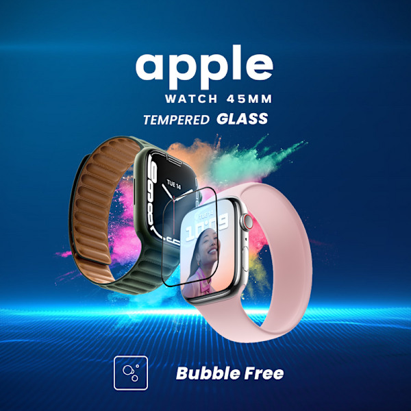 2-Pack APPLE WATCH SERIES 7 41MM Skærmbeskyttelse - Hærdet Glas 9H - Super kvalitet 3D