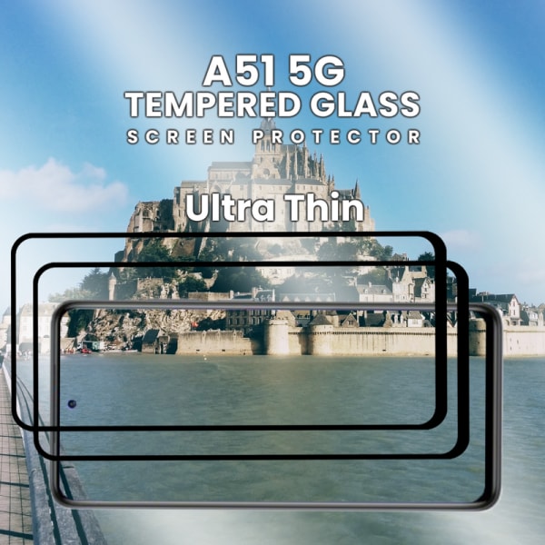2-Pack Samsung Galaxy A51 5G - Härdat Glas 9H -Super kvalitet 3D