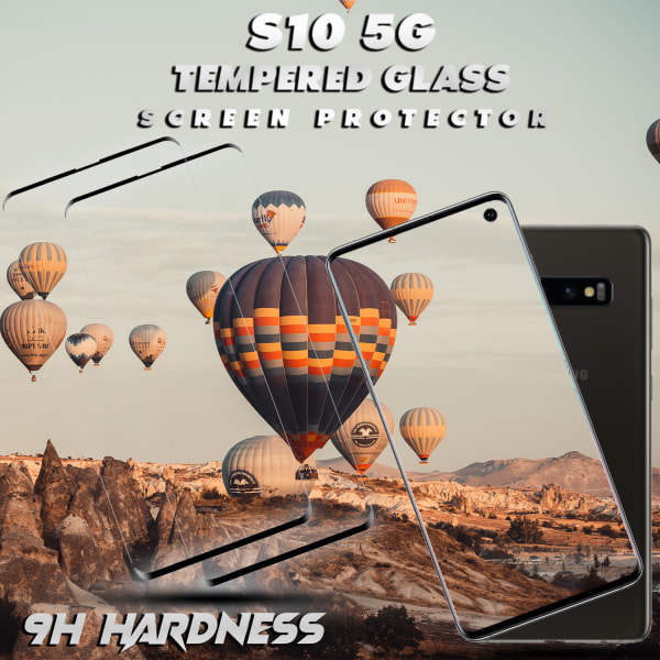 2-Pack Samsung Galaxy S10 5G - Härdat Glas 9H – 3D Skärmskydd - Super kvalitet