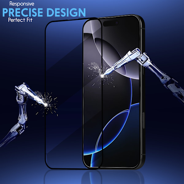 1-Pack Iphone 16 Pro Max 5G Skärmskydd & 1-Pack linsskydd - Härdat Glas 9H - Super kvalitet 3D