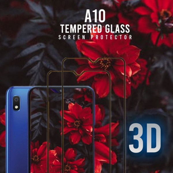 2-Pack Samsung Galaxy A10 -Härdat Glas 9H-Super Kvalitet 3D