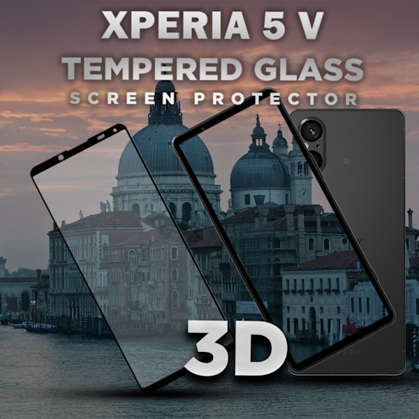 Sony xperia 5 V - Härdat Glas 9H - Super kvalitet 3D Skärmskydd