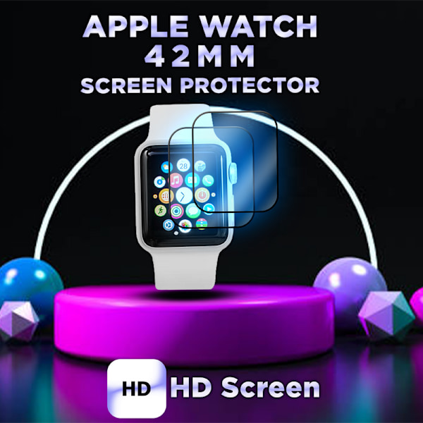 2-Pack APPLE WATCH 42MM Skærmbeskyttelse - Hærdet Glas 9H - Super kvalitet 3D
