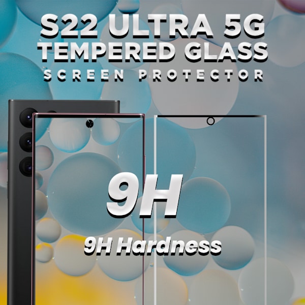 1-Pack SAMSUNG S22 ULTRA Skærmbeskyttelse - Hærdet Glas 9H - Super kvalitet 3D