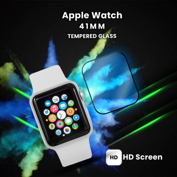 Apple Watch 41mm – Härdat glas 9H – Super kvalitet 3D Skärmskydd