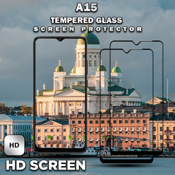 2-Pack SAMSUNG GALAXY A15 Näytönsuoja - Karkaistu Lasi 9H - Super laatu 3D