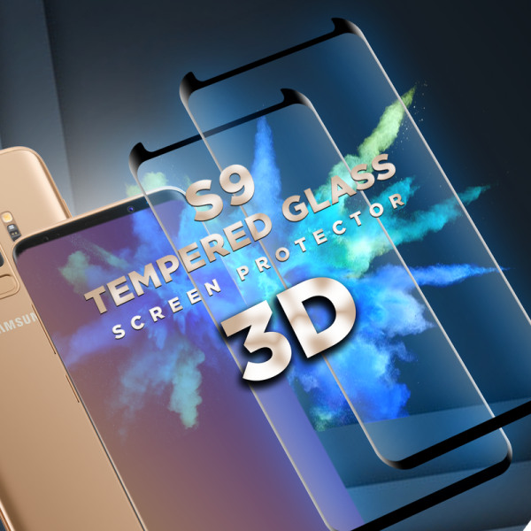 2 Pack Samsung Galaxy S9 - Härdat glas-9H Super kvalitet 3D