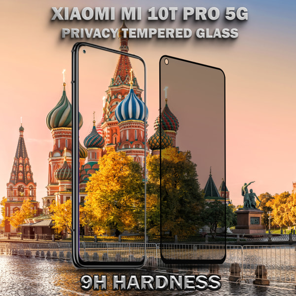 1-Pack Privacy Skärmskydd For Xiaomi Mi 10T Pro (5G) - Härdat Glas 9H - Super Kvalitet 3D
