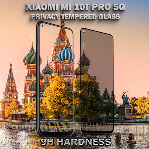 1-Pack Privacy Skärmskydd For Xiaomi Mi 10T Pro (5G) - Härdat Glas 9H - Super Kvalitet 3D