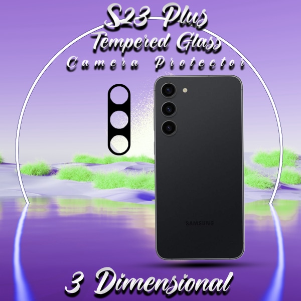 Linsskydd Samsung Galaxy S23 Plus - Härdat Glas 9H - Super 3D Linsskydd