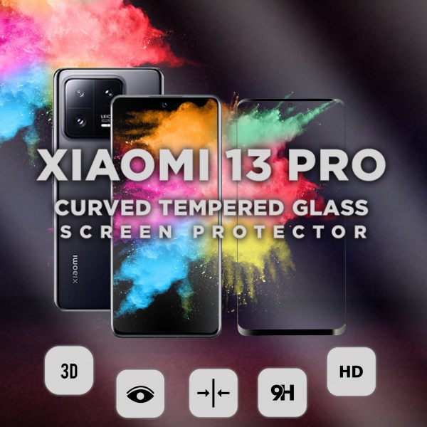 Xiaomi 13 PRO - Härdat glas 9H - Super kvalitet 3D Skärmskydd