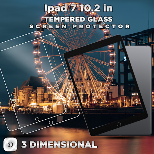 2-Pack APPLE IPAD 7 (10.2 INCH) Skærmbeskyttelse - Hærdet Glas 9H - Super kvalitet 3D