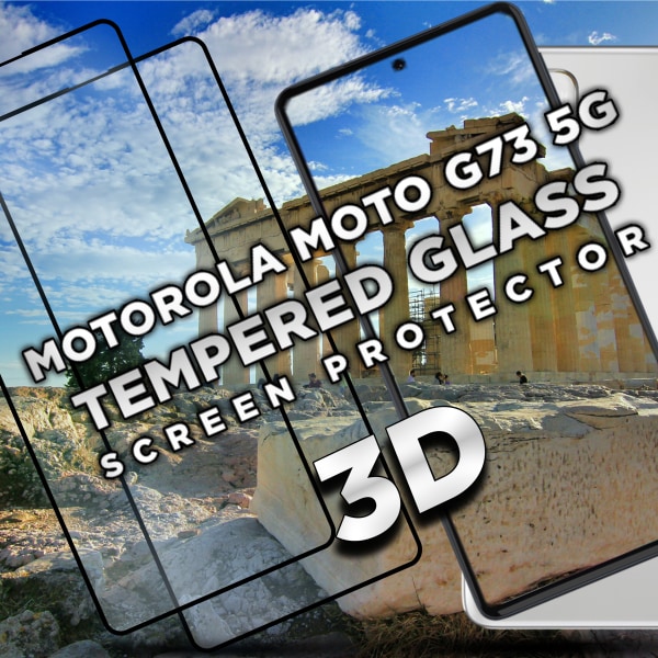 2-Pack Motorola Moto G73 (5G) - Härdat Glas 9H -Super kvalitet 3D Skärmskydd