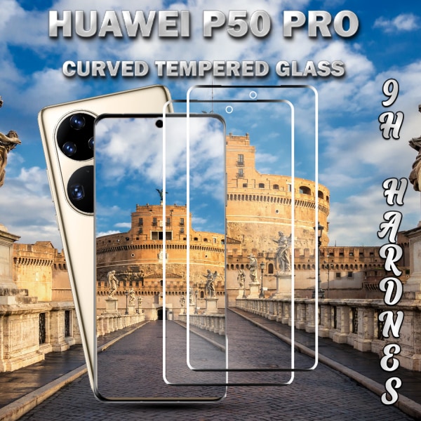 2-Pack Huawei P50 Pro - Härdat Glas 9H – 3D Super kvalitet Skärmskydd