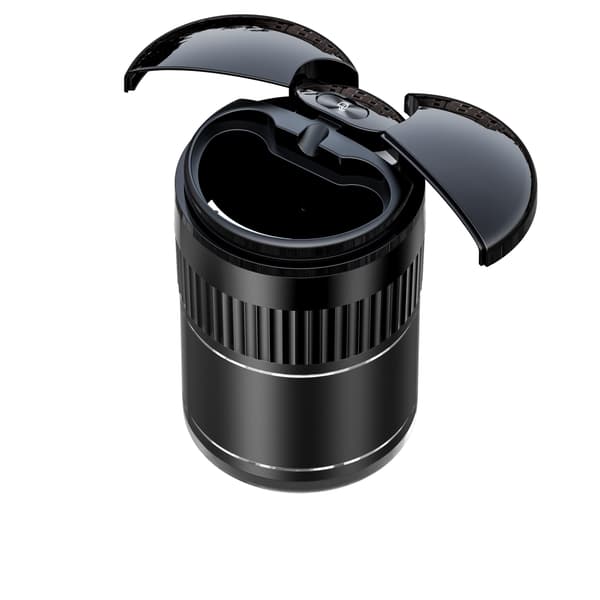 Røgfri ashtray med infrarød sensor og USB-oplading Svart