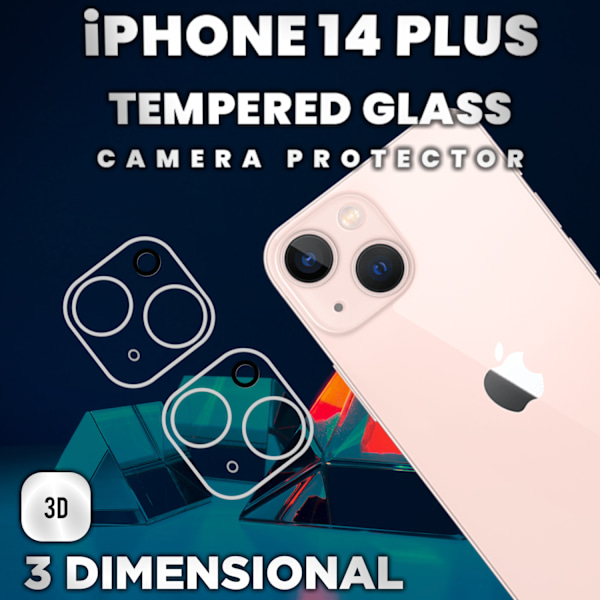 2-Pack Iphone 14 Plus Linsskydd - 9H Härdat Glas - Super 3D