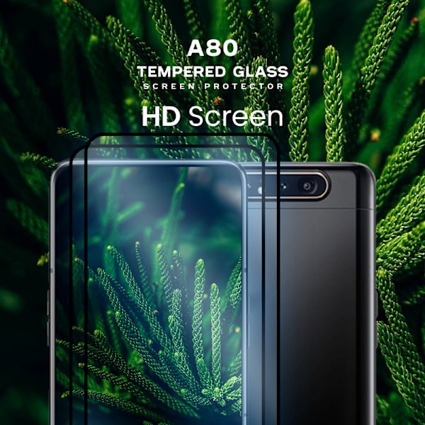 2-Pack Samsung Galaxy A80 - Härdat glas 9H - Super kvalitet