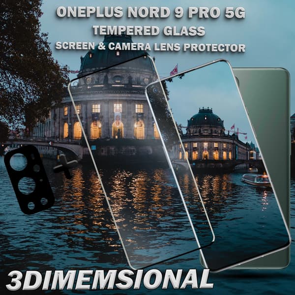 OnePlus 9 Pro 5G & 1-Pack linsskydd - Härdat Glas 9H - Super kvalitet 3D