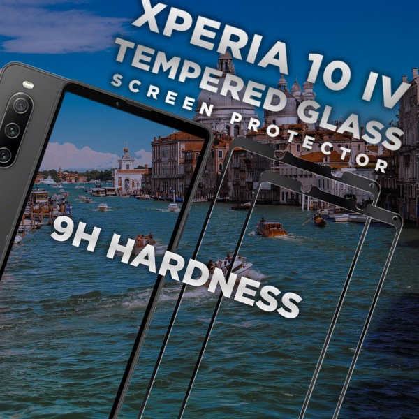 2 Pack Sony Xperia 10 IV - Härdat glas 9H -Super Kvalitet 3D