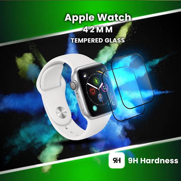 2-Pack APPLE WATCH 42MM Skærmbeskyttelse - Hærdet Glas 9H - Super kvalitet 3D