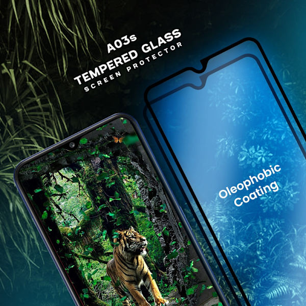2-Pack SAMSUNG GALAXY A03S Näytönsuoja - Karkaistu Lasi 9H - Super laatu 3D