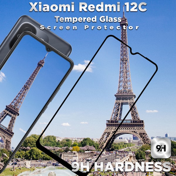 Xiaomi Redmi 12C - Härdat Glas 9H - Super kvalitet 3D Skärmskydd