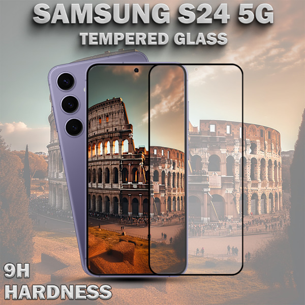 1-Pack SAMSUNG S24 Näytönsuoja - Karkaistu Lasi 9H - Super laatu 3D
