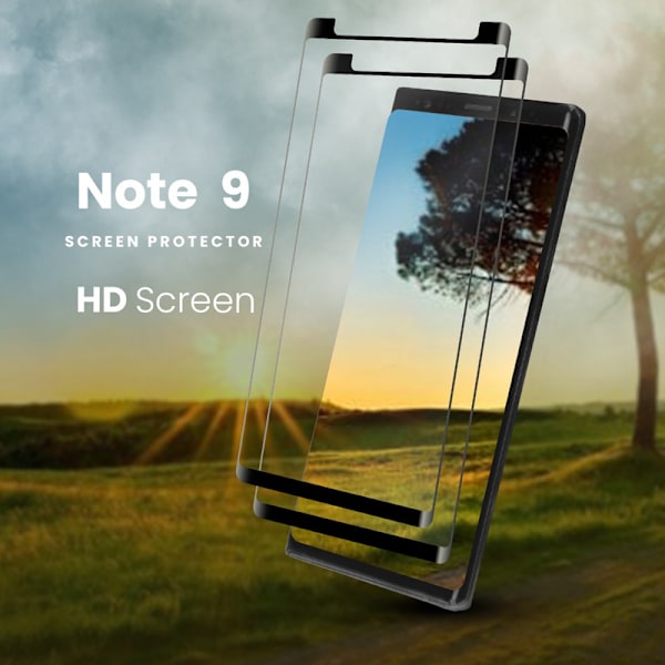 2-Pack SAMSUNG GALAXY NOTE 9 Skærmbeskyttelse - Hærdet Glas 9H - Super kvalitet 3D