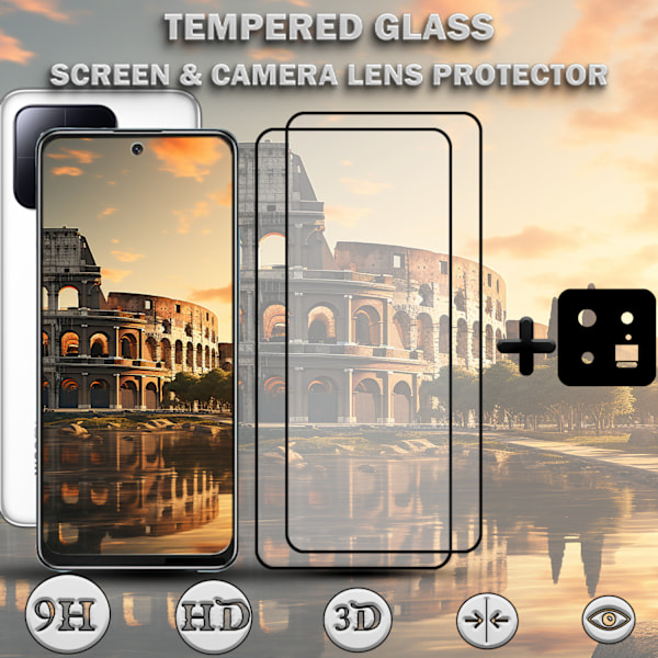 2-Pack XIAOMI 13 Skærmbeskyttelse & 1-Pack linsebeskyttelse - Hærdet Glas 9H - Super kvalitet 3D
