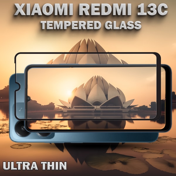 1-Pack XIAOMI REDMI 13C Skärmskydd - Härdat Glas 9H - Super kvalitet 3D
