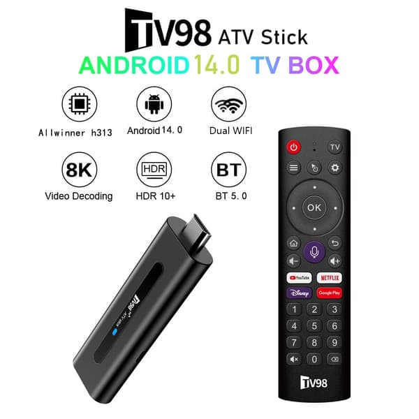 Streaming enhet TV Stick 8K med HDMI och Bluetooth 5.0