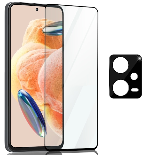 1-Pack Xiaomi Redmi Note 12 Pro Skärmskydd & 1-Pack linsskydd - Härdat Glas 9H - Super kvalitet 3D