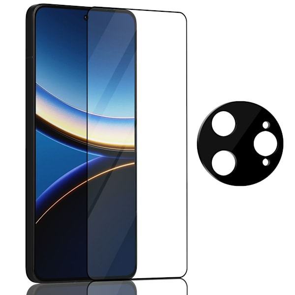 1-Pack Xiaomi Poco F7 Ultra Skärmskydd & 1-Pack linsskydd - Härdat Glas 9H - Super kvalitet 3D