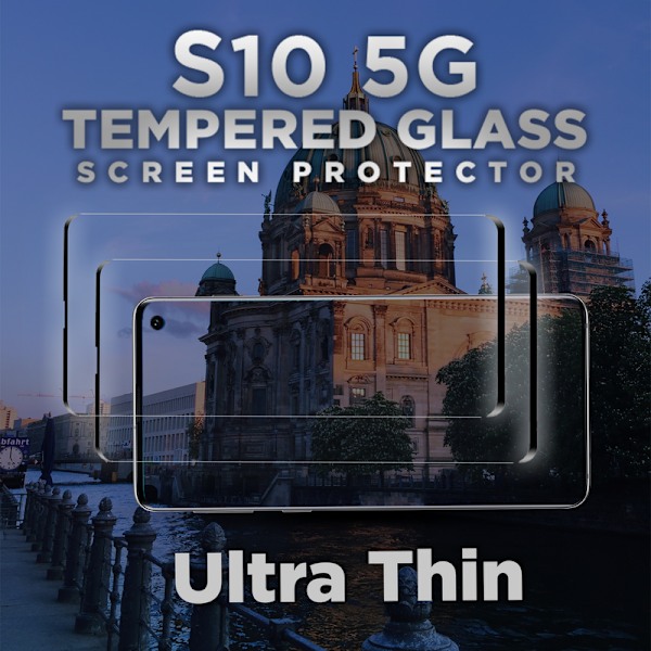 2 Pack Samsung Galaxy S10 5G -Härdat glas 9H –Super kvalitet 3D