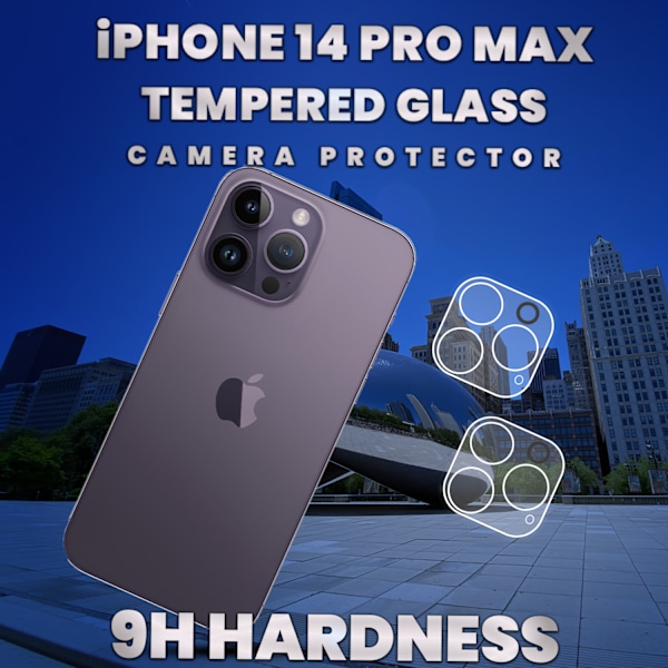 2-Pack iPhone 14 Pro Max Linsskydd - 9H Härdat glas - Super kvalitet 3D Linsskydd