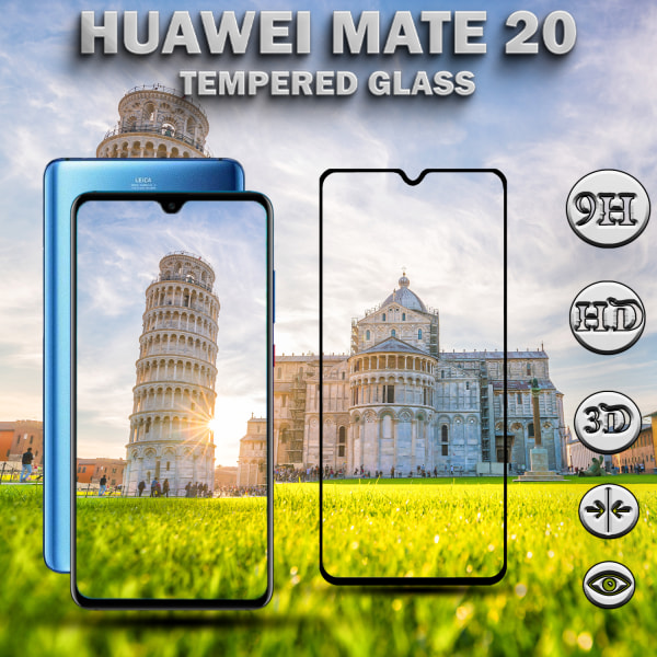 Huawei Mate 20 - Härdat Glas 9H – Super kvalitet 3D  Skärmskydd